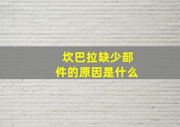 坎巴拉缺少部件的原因是什么