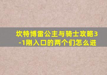 坎特博雷公主与骑士攻略3-1刚入口的两个们怎么进