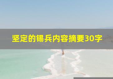 坚定的锡兵内容摘要30字