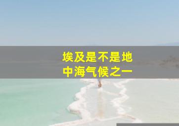 埃及是不是地中海气候之一