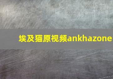 埃及猫原视频ankhazone