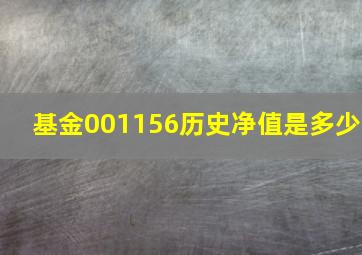 基金001156历史净值是多少