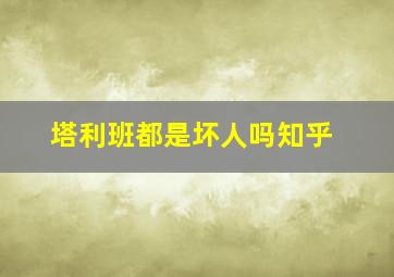 塔利班都是坏人吗知乎