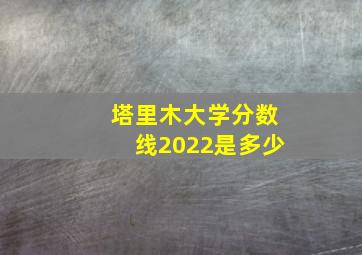 塔里木大学分数线2022是多少