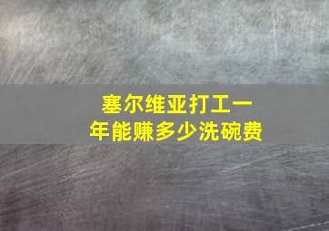 塞尔维亚打工一年能赚多少洗碗费