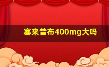 塞来昔布400mg大吗