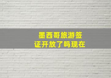 墨西哥旅游签证开放了吗现在