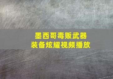 墨西哥毒贩武器装备炫耀视频播放