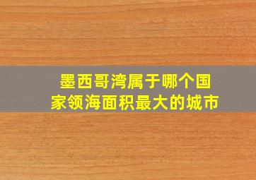 墨西哥湾属于哪个国家领海面积最大的城市