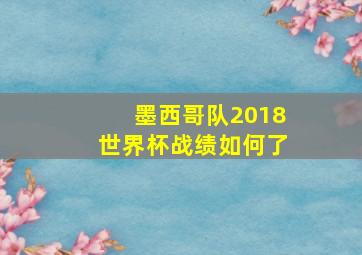 墨西哥队2018世界杯战绩如何了