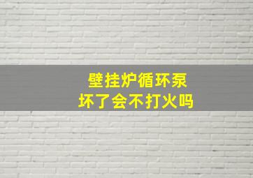 壁挂炉循环泵坏了会不打火吗