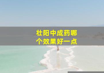 壮阳中成药哪个效果好一点