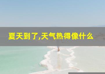 夏天到了,天气热得像什么