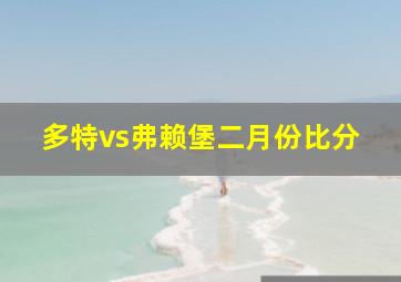 多特vs弗赖堡二月份比分