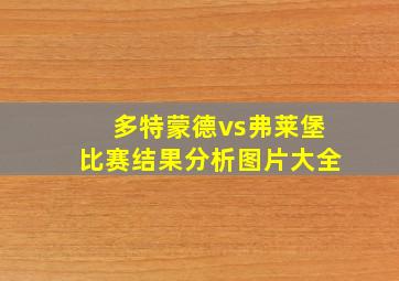 多特蒙德vs弗莱堡比赛结果分析图片大全