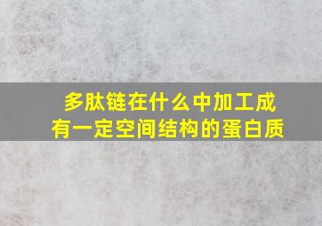 多肽链在什么中加工成有一定空间结构的蛋白质