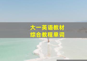 大一英语教材综合教程单词