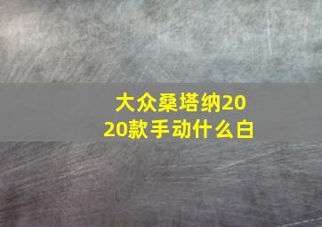 大众桑塔纳2020款手动什么白