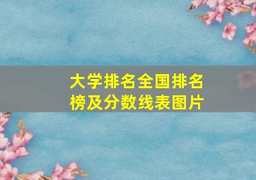 大学排名全国排名榜及分数线表图片