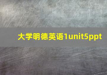 大学明德英语1unit5ppt