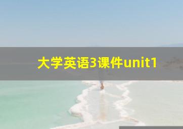 大学英语3课件unit1