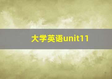 大学英语unit11