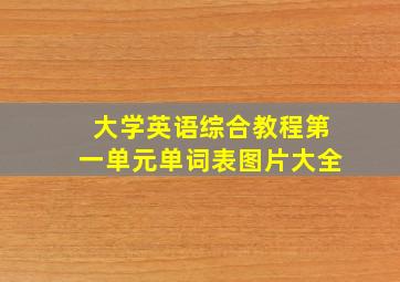 大学英语综合教程第一单元单词表图片大全