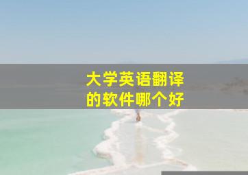 大学英语翻译的软件哪个好