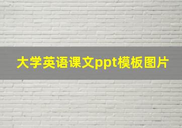 大学英语课文ppt模板图片