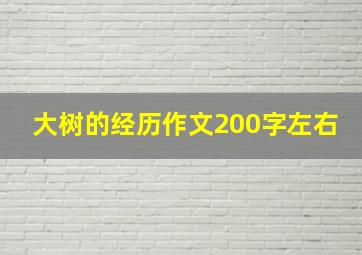 大树的经历作文200字左右