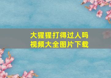 大猩猩打得过人吗视频大全图片下载