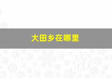 大田乡在哪里