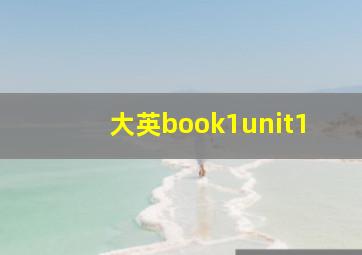 大英book1unit1