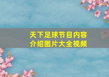 天下足球节目内容介绍图片大全视频