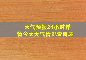 天气预报24小时详情今天天气情况查询表