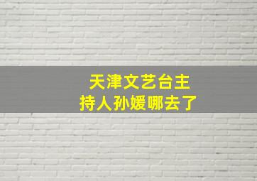 天津文艺台主持人孙媛哪去了