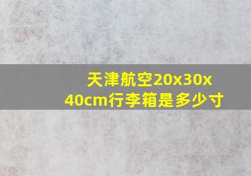 天津航空20x30x40cm行李箱是多少寸