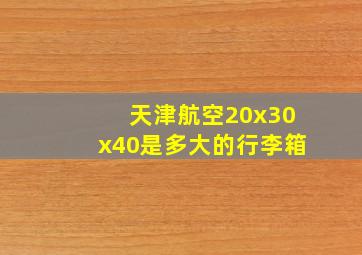 天津航空20x30x40是多大的行李箱