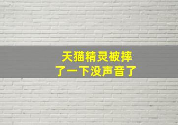 天猫精灵被摔了一下没声音了