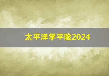 太平洋学平险2024