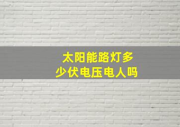 太阳能路灯多少伏电压电人吗