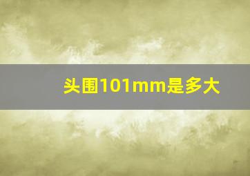 头围101mm是多大