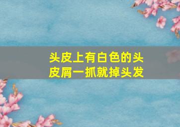 头皮上有白色的头皮屑一抓就掉头发