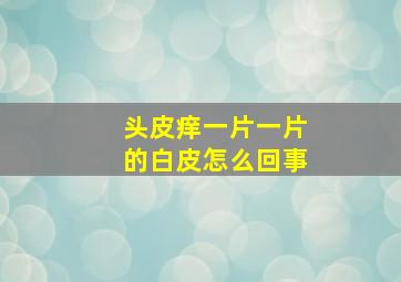 头皮痒一片一片的白皮怎么回事