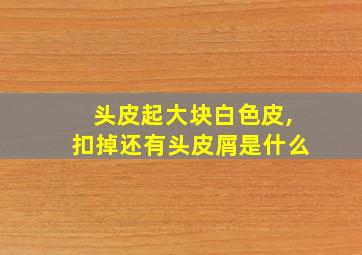 头皮起大块白色皮,扣掉还有头皮屑是什么