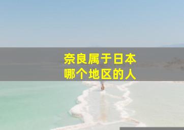 奈良属于日本哪个地区的人