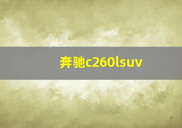 奔驰c260lsuv