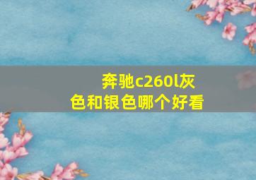 奔驰c260l灰色和银色哪个好看