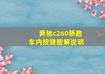 奔驰c260轿跑车内按键图解说明