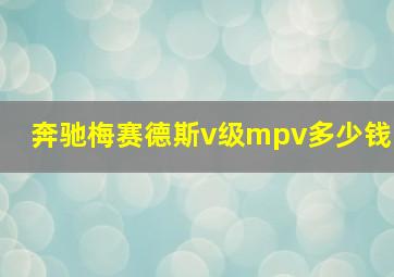 奔驰梅赛德斯v级mpv多少钱